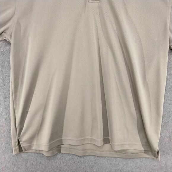 PGA Tour Polo Shirt Mens XL Beige Golf Short Sleeve Collared Preppy Breathable - Picture 3 of 11